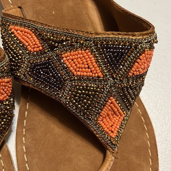 Kenneth Cole Reaction beaded sandals , size 9, nwot - Picture 2 of 7